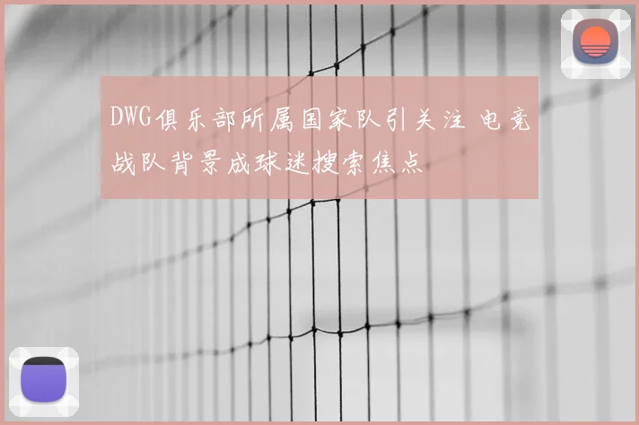 DWG俱乐部所属国家队引关注 电竞战队背景成球迷搜索焦点